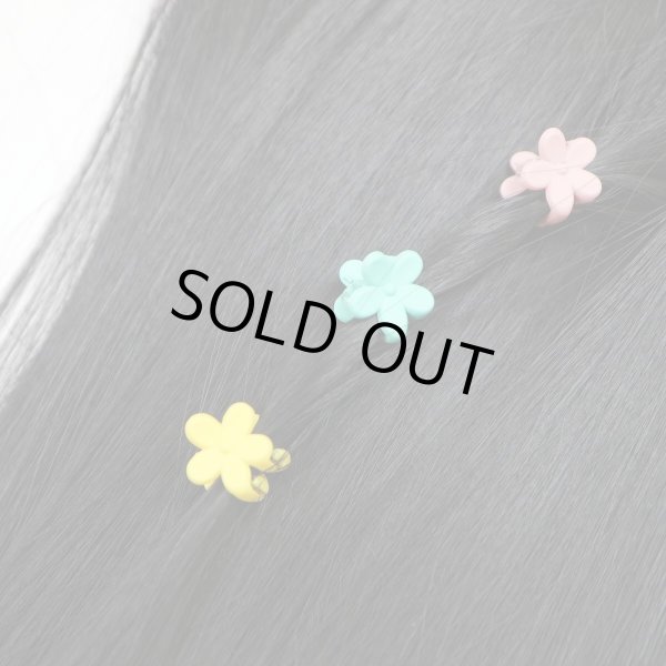 画像5: ヘアクリップ ミニ 花【イエロー】黄色 小さめ かわいい 前髪 髪留め ヘアピン クリップ【10個入り】きらきらぷんぷん丸 HPNN-006 (5)