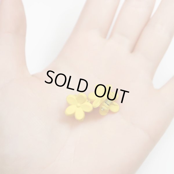 画像6: ヘアクリップ ミニ 花【イエロー】黄色 小さめ かわいい 前髪 髪留め ヘアピン クリップ【10個入り】きらきらぷんぷん丸 HPNN-006 (6)