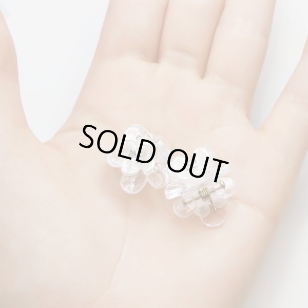 画像6: ヘアクリップ ミニ ラインストーン 花【クリア】半透明 かわいい 前髪 髪留め ヘアピン クリップ【5個入り】きらきらぷんぷん丸 HPNN-009 (6)