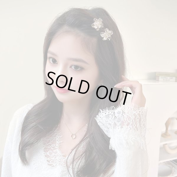 画像5: ヘアクリップ ミニ ラインストーン 花【ブラック】黒 かわいい 前髪 髪留め ヘアピン クリップ【5個入り】きらきらぷんぷん丸 HPNN-011 (5)