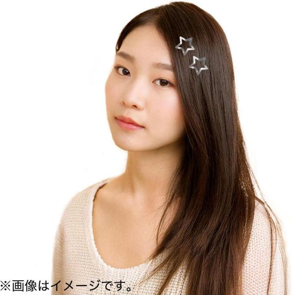 画像4: ヘアクリップ パッチンピン 星 五芒星 33mm 20個入り シルバー 銀 ヘアピン 前髪 髪留め スター 光沢 小さめ ミニ ヘアアクセ 金属 きらきらぷんぷん丸 HPNN-029 (4)