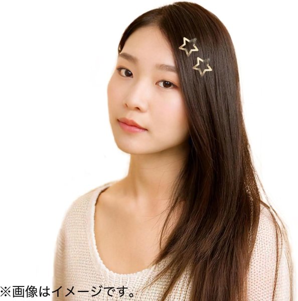 画像4: ヘアクリップ パッチンピン 星 五芒星 33mm 20個入り ゴールド 金 ヘアピン 前髪 髪留め スター 光沢 小さめ ミニ ヘアアクセ 金属 きらきらぷんぷん丸 HPNN-030 (4)