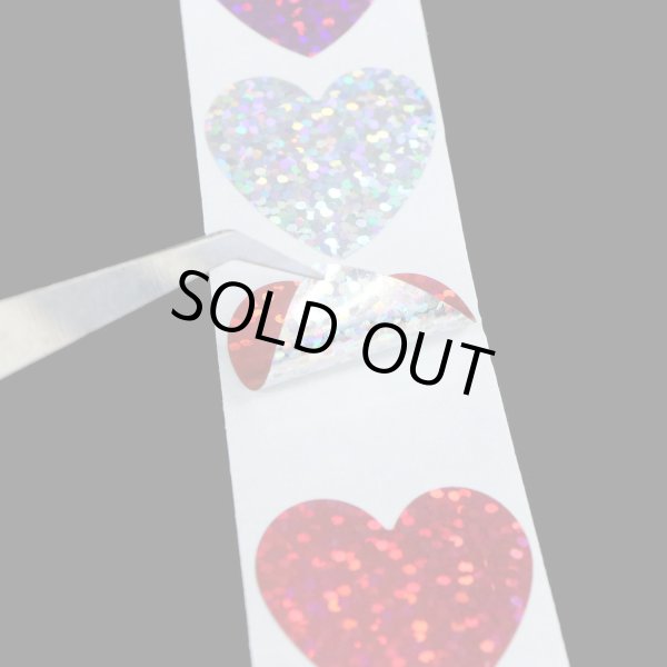 画像5: ホログラムロールシール カラフル ミックス ハート ギフトシール ラッピング デコレーション 約500枚入りx〔1セット〕 シールサイズ約25×25mm 大容量 きらきらぷんぷん丸 HRS-005 (5)