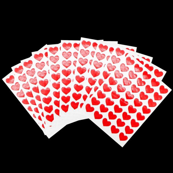 画像4: ごほうびシール ハート型 【横16×縦13mm】 レッド 赤 大容量 バレンタイン ギフトシール ラッピング デコレーション 1シート40枚×10シート入り〔1セット〕  きらきらぷんぷん丸 HTS-002 (4)