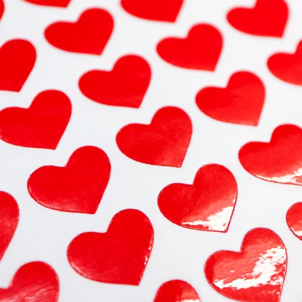 画像5: ごほうびシール ハート型 【横16×縦13mm】 レッド 赤 大容量 バレンタイン ギフトシール ラッピング デコレーション 1シート40枚×10シート入り〔1セット〕  きらきらぷんぷん丸 HTS-002 (5)