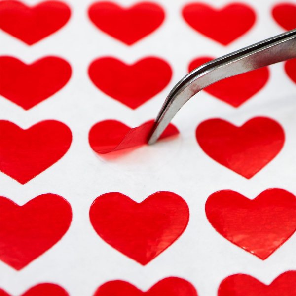 画像6: ごほうびシール ハート型 【横16×縦13mm】 レッド 赤 大容量 バレンタイン ギフトシール ラッピング デコレーション 1シート40枚×10シート入り〔1セット〕  きらきらぷんぷん丸 HTS-002 (6)