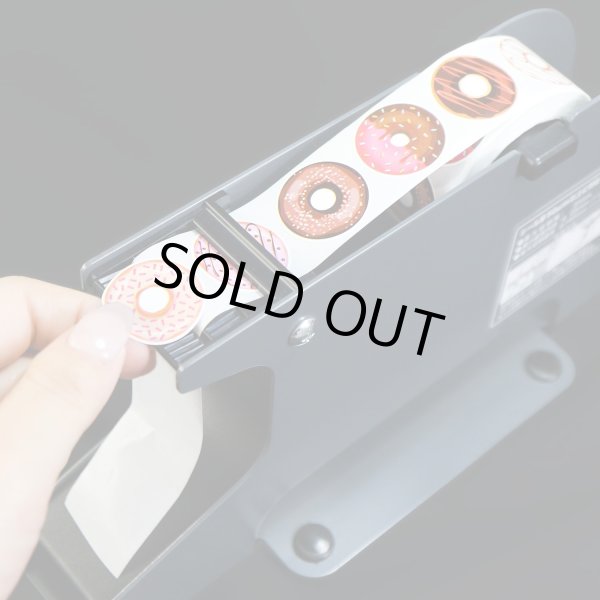 画像7: ロールシール ドーナツ柄 食べ物シール ギフトシール ラッピング デコレーション ステッカー 〔約500s〕入 シールサイズ直径25mm 大容量 きらきらぷんぷん丸 RLS-001 (7)