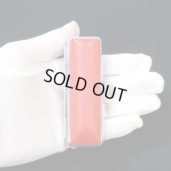 画像7: 印鑑ケース 赤(レッド) 朱肉付き ハンコ 判子 レザー調 実印 銀行印 認印 訂正印 収納 きらきらぷんぷん丸 INKN-MR-001 (7)