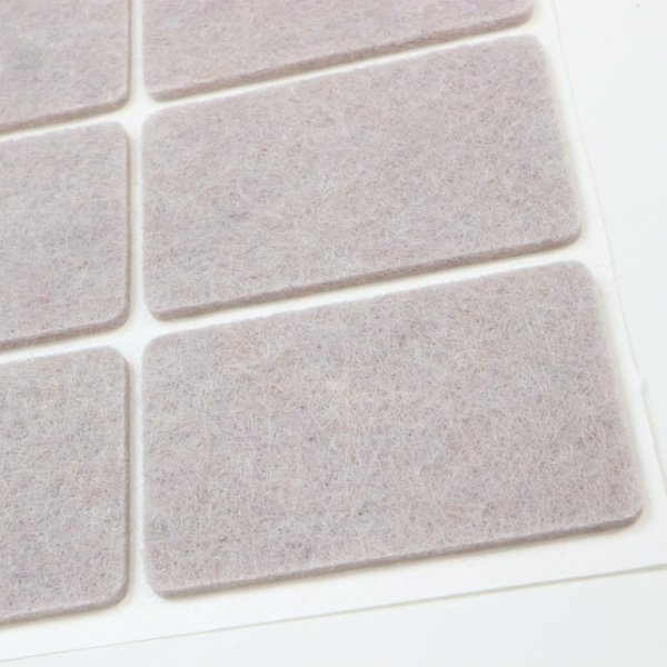 画像4: 家具保護パッド【長方形 小】四角 傷防止 床 椅子 足 フェルト ベージュ 1シート10個×3シート入り 30個入り【47×27mm】きらきらぷんぷん丸 KHP-002 (4)