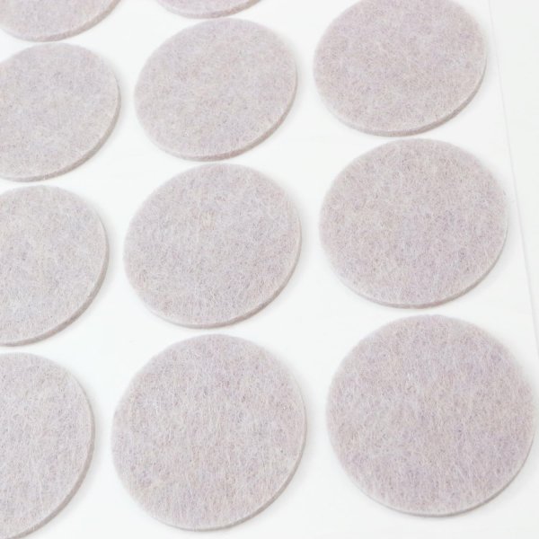 画像4: 家具保護パッド【丸 小】円 傷防止 床 椅子 足 フェルト ベージュ 1シート15個×3シート入り 45個入り【28mm】きらきらぷんぷん丸 KHP-006 (4)