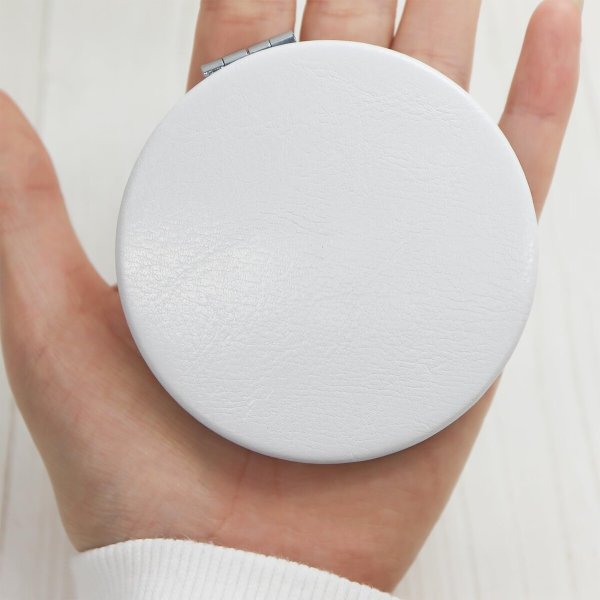 画像5: コンパクトミラー 両面鏡【丸 2倍拡大鏡】化粧鏡 角度調整可 手鏡 携帯 持ち運び ミラー 折りたたみ スリム シンプル きらきらぷんぷん丸 KPM-001 (5)