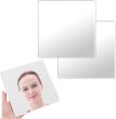 画像1: 貼る鏡 正方形 角丸 2枚入り 【20x20cm】 壁 貼り付け 貼れる 軽量 アクリル製 ミラー DIY 玄関 ドアの裏 クローゼット きらきらぷんぷん丸 KPM-008 (1)