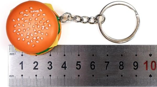 画像3: [きらきらぷんぷん丸] 食品サンプル キーホルダー 【ハンバーガー】 鍵 カバン バッグ インテリア雑貨 フェイクフード KR-025 1個 (3)