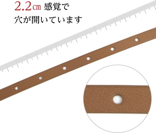 画像5: [きらきらぷんぷん丸] レディース ベルト 【ベージュxゴールド】 茶色 金 レザー 細い 革 女性用 シンプル おしゃれ かわいい 上品 【幅1cm】 LDBE-003 (5)