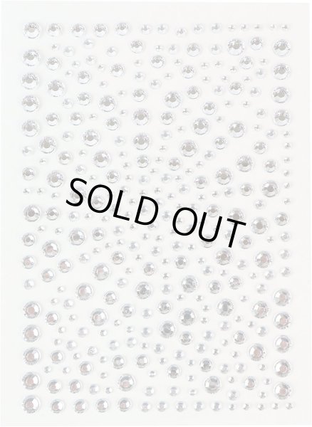 画像1: 068 ラインストーンシール(デコシール) ジュエリータイプ 2〜5ミリ【シルバー】1シート (1)