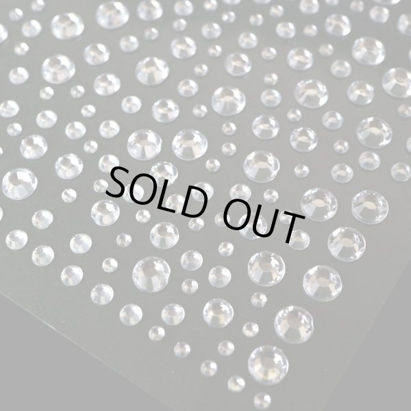 画像2: 068 ラインストーンシール(デコシール) ジュエリータイプ 2〜5ミリ【シルバー】1シート (2)