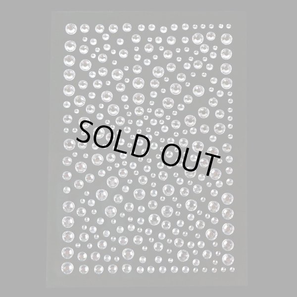 画像5: 068 ラインストーンシール(デコシール) ジュエリータイプ 2〜5ミリ【シルバー】1シート (5)