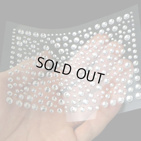 画像6: 068 ラインストーンシール(デコシール) ジュエリータイプ 2〜5ミリ【シルバー】1シート (6)