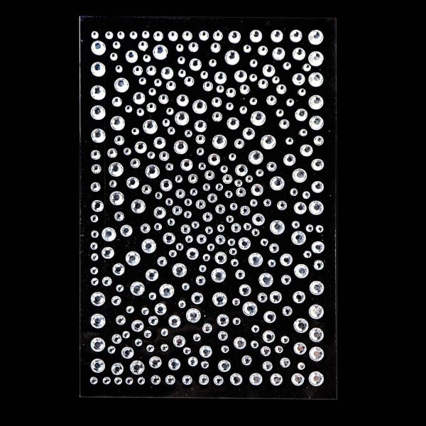 画像5: 080 ラインストーンシール(デコシール) ジュエリータイプ 3~6ミリ【シルバー】1シート (5)