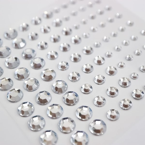 画像4: 081 ラインストーンシール(デコシール) ジュエリータイプ 4〜9ミリ【クリスタル】1シート (4)
