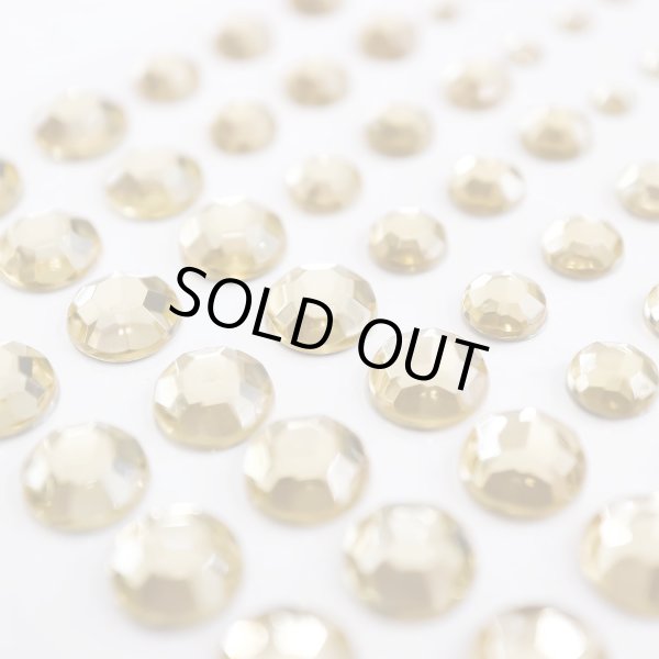 画像4: 082 ラインストーンシール(デコシール) ジュエリータイプ 4〜9ミリ【ゴールド】1シート (4)