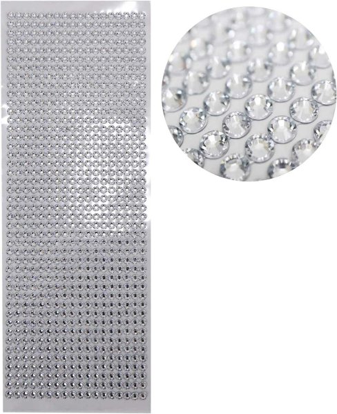 画像2: 084 ラインストーンシール(デコシール) ジュエリータイプ 5ミリ【シルバー】1シート (2)