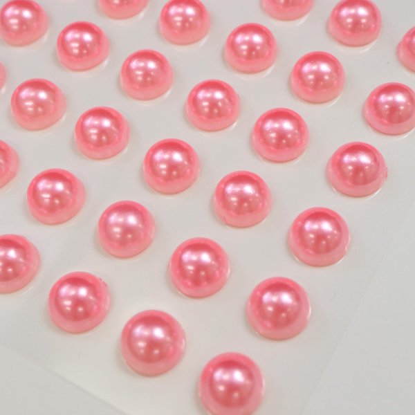 画像5: 090 ラインストーンシール(デコシール) パールタイプ 8ミリピンク2シート きらきらぷんぷん丸 (5)