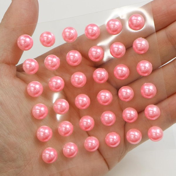画像6: 090 ラインストーンシール(デコシール) パールタイプ 8ミリピンク2シート きらきらぷんぷん丸 (6)