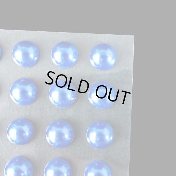 画像5: 094 ラインストーンシール(デコシール) パールタイプ 8ミリ【ブルー】2シート きらきらぷんぷん丸 (5)