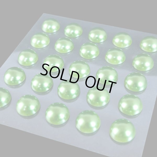 画像4: 099 ラインストーンシール(デコシール) パールタイプ 10ミリ【グリーン】2シート きらきらぷんぷん丸 (4)