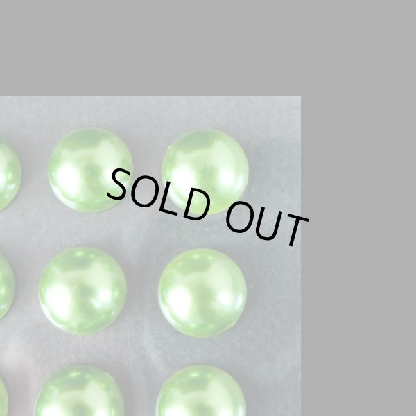 画像5: 099 ラインストーンシール(デコシール) パールタイプ 10ミリ【グリーン】2シート きらきらぷんぷん丸 (5)