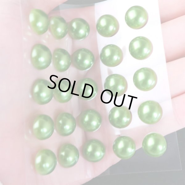 画像6: 099 ラインストーンシール(デコシール) パールタイプ 10ミリ【グリーン】2シート きらきらぷんぷん丸 (6)
