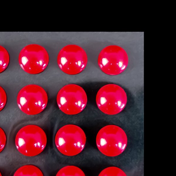 画像5: 102 ラインストーンシール(デコシール) パールタイプ 10ミリ【レッド】2シート (5)