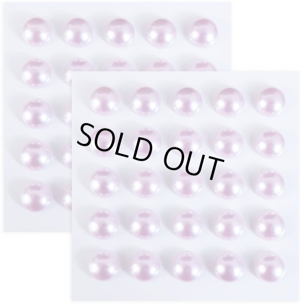 画像1: 103 ラインストーンシール(デコシール) パールタイプ 10ミリ【ライトパープル】2シート きらきらぷんぷん丸 (1)