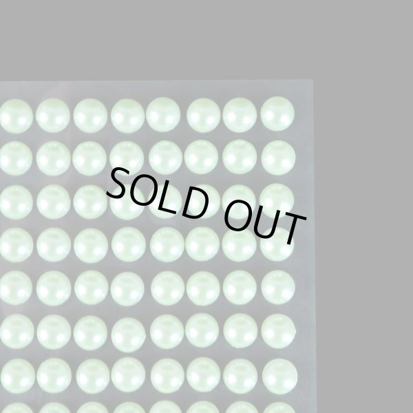 画像5: 108 ラインストーンシール(デコシール) パールタイプ 6ミリ【ライトグリーン】1シート きらきらぷんぷん丸 (5)