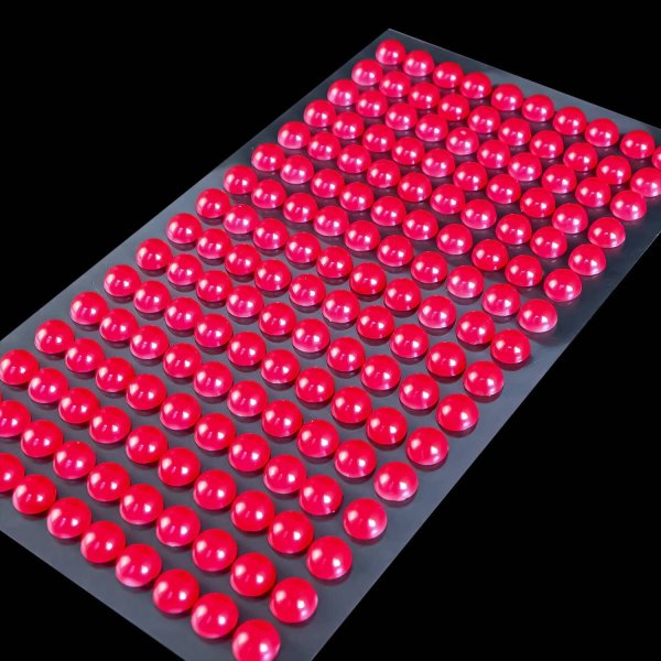 画像4: 112 ラインストーンシール(デコシール) パールタイプ 6ミリ【レッド】1シート (4)