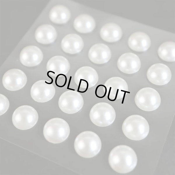 画像4: 131 ラインストーンシール(デコシール) パールタイプ 10ミリ【ホワイト】2シート (4)