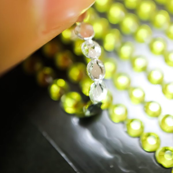 画像4: 134 ラインストーンシール(デコシール) ジュエリータイプ 3ミリ【イエロー】1シート (4)