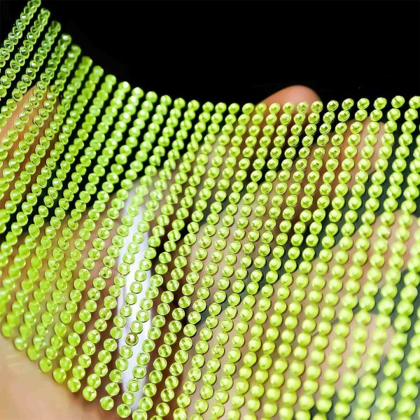 画像5: 134 ラインストーンシール(デコシール) ジュエリータイプ 3ミリ【イエロー】1シート (5)