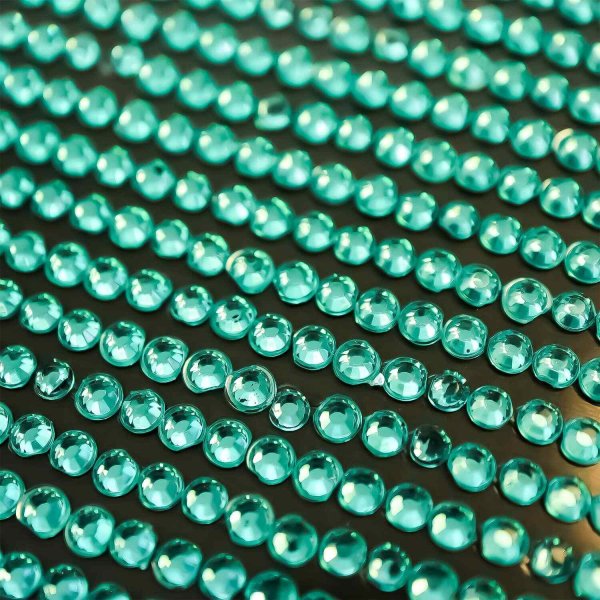 画像6: 136 ラインストーンシール(デコシール) ジュエリータイプ 3ミリ【ターコイズブルー】1シート (6)