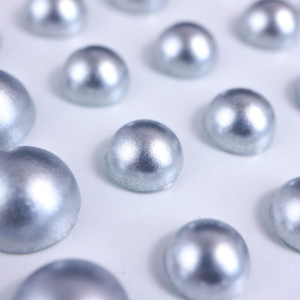 画像5: 140 ラインストーンシール(デコシール) パールタイプ 4〜8ミリ【マットシルバー】1シート (5)