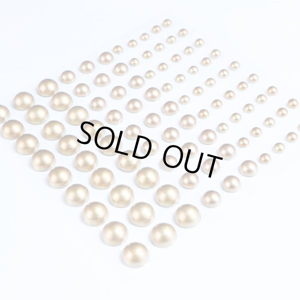 画像4: 141 ラインストーンシール(デコシール) パールタイプ 4〜8ミリ【マットゴールド】1シート (4)