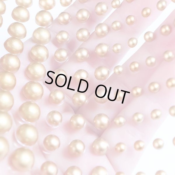 画像6: 141 ラインストーンシール(デコシール) パールタイプ 4〜8ミリ【マットゴールド】1シート (6)