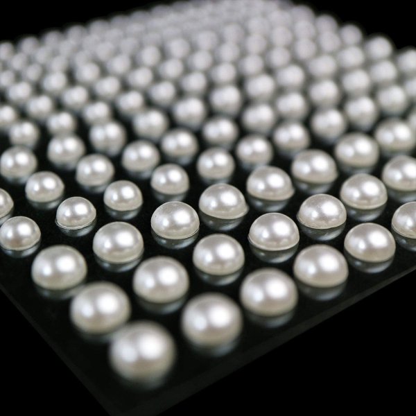 画像2: 076 ラインストーンシール(デコシール) パールタイプ 3〜6ミリ【パール】1シート (2)