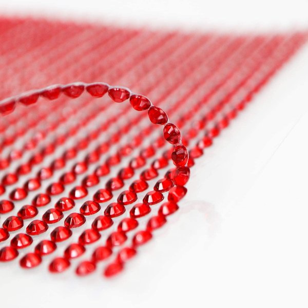 画像4: 071 ラインストーンシール(デコシール) ジュエリータイプ 3ミリ【レッド】1シート (4)
