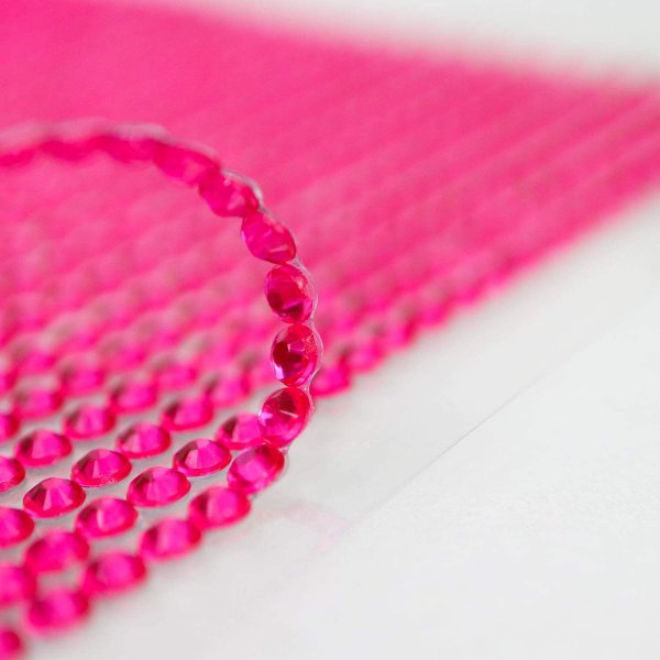 画像4: 072 ラインストーンシール(デコシール) ジュエリータイプ 3ミリ【ピンク】1シート (4)