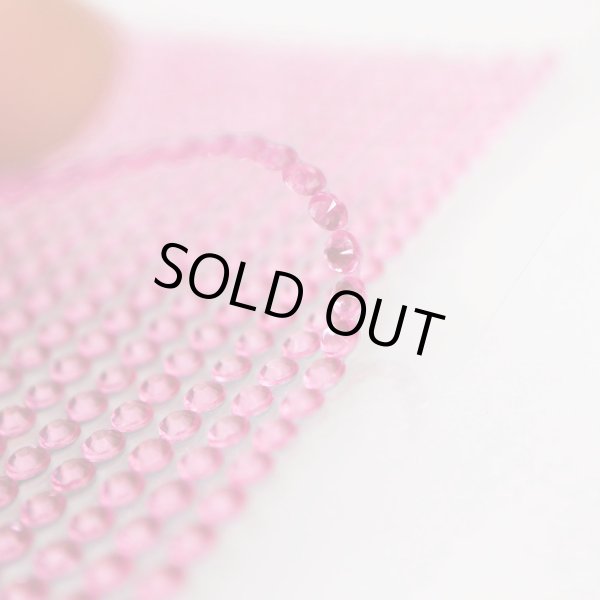 画像4: 073 ラインストーンシール(デコシール) ジュエリータイプ 3ミリ【ライトピンク】1シート (4)