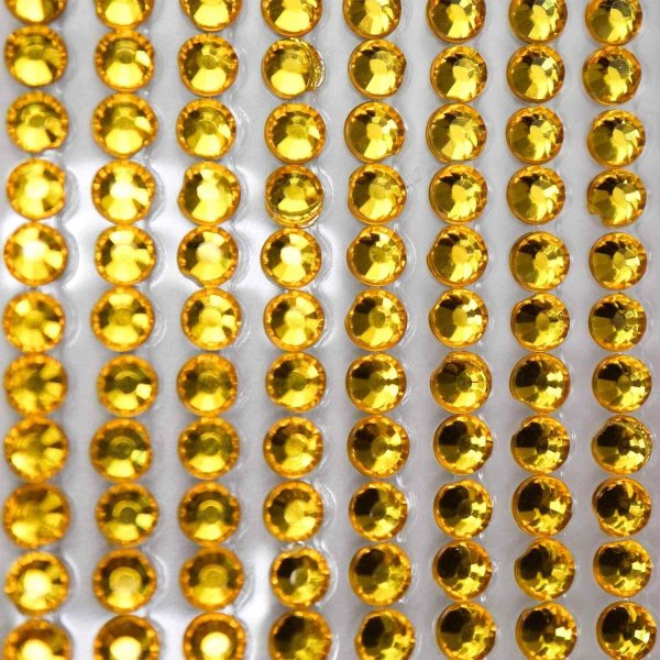 画像7: 074 ラインストーンシール(デコシール) ジュエリータイプ 3ミリ【ゴールド】1シート (7)