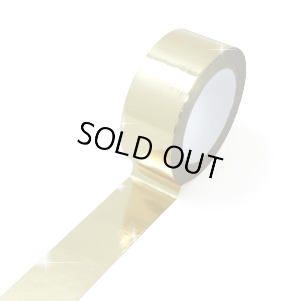 画像1: メッキマスキングテープ ゴールド 粘着あり デコレーション ラッピング 【幅15mm×長さ5m】 きらきらぷんぷん丸 MMT-002 (1)