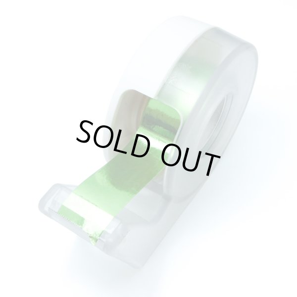 画像4: メッキマスキングテープ グリーン 粘着あり デコレーション ラッピング 【幅15mm×長さ5m】 4巻 きらきらぷんぷん丸 MMT-014 (4)